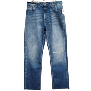 NWT We The Free People Vixen Cigarette Jeans Leg Raw Edge Distressed High Rise